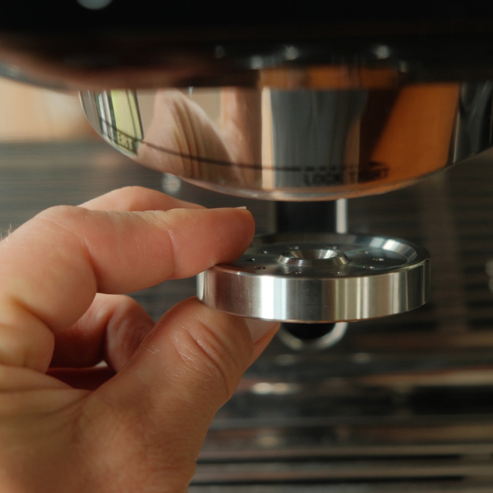 Stainless steel shower screen for 58mm breville machines