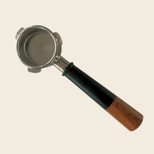 Breville 54mm Bottomless Portafilter – Aluminium & Rosewood Handle — front view