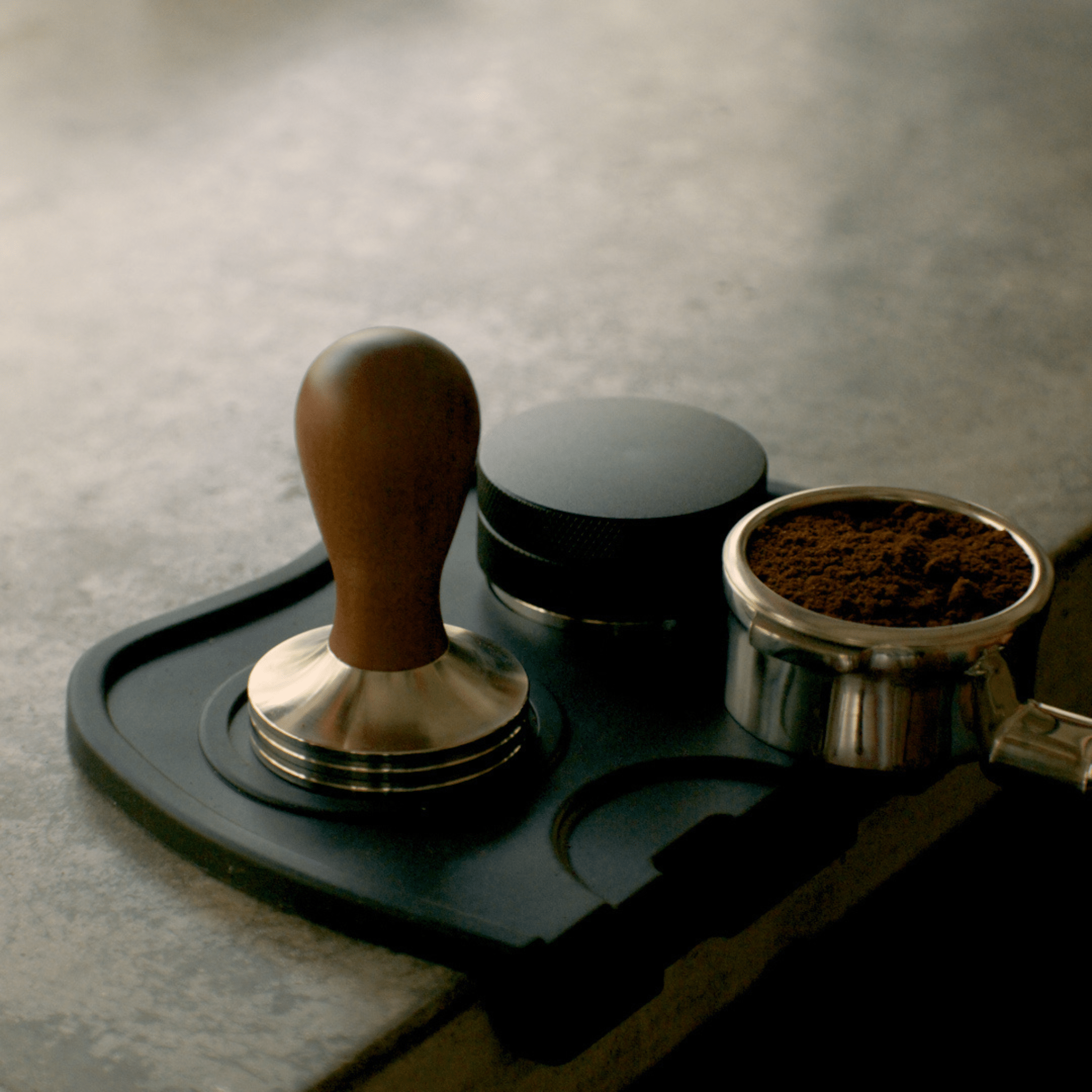 Espresso Coffee Tamping Mat - Large — lifestyle shot