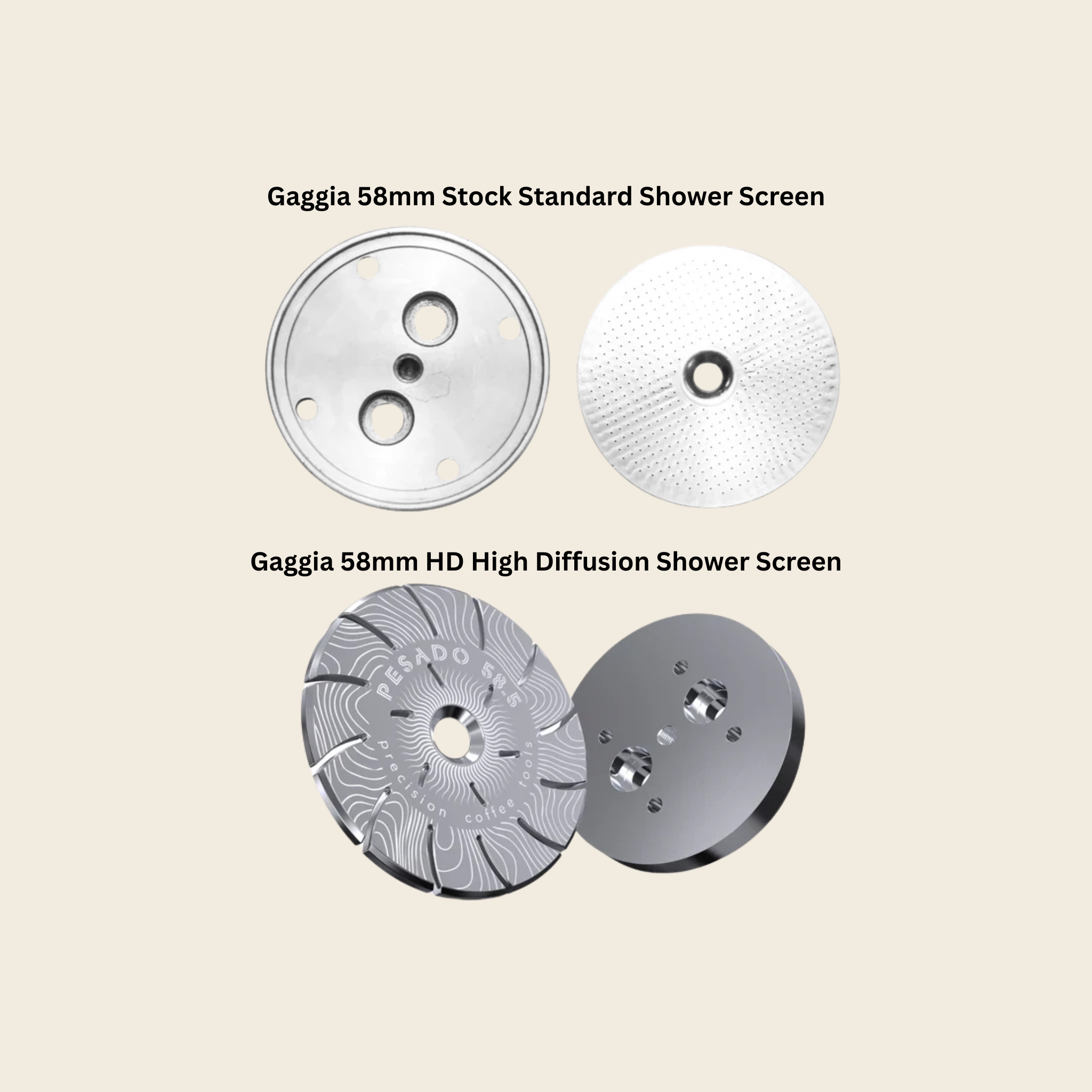Gaggia High Diffusion Espresso Shower Screen - 58mm — detail view