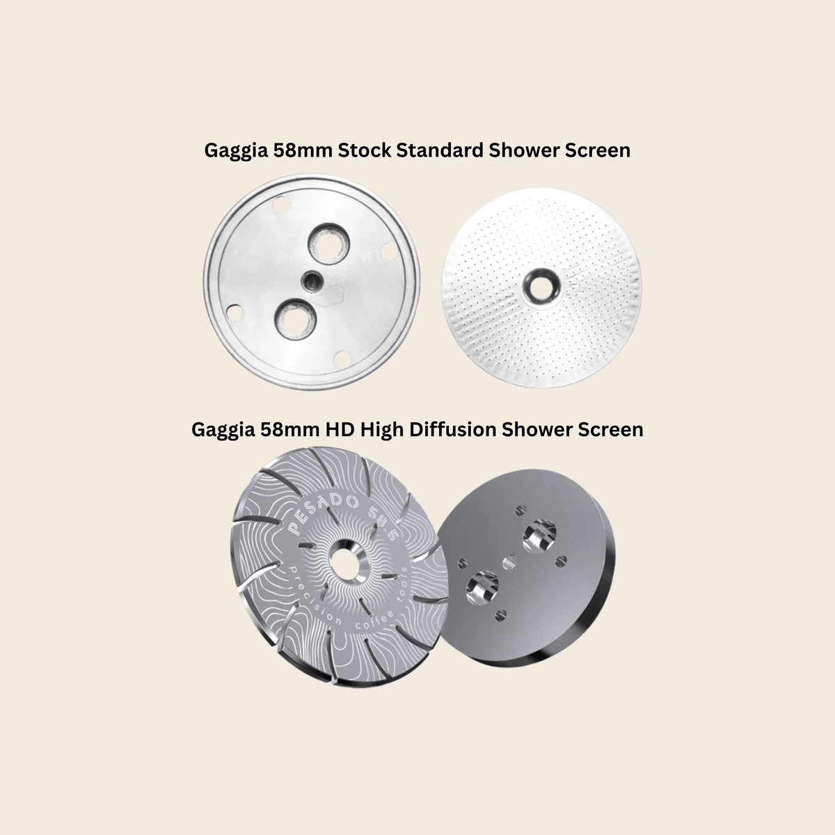Gaggia High Diffusion Espresso Shower Screen - 58mm — detail view