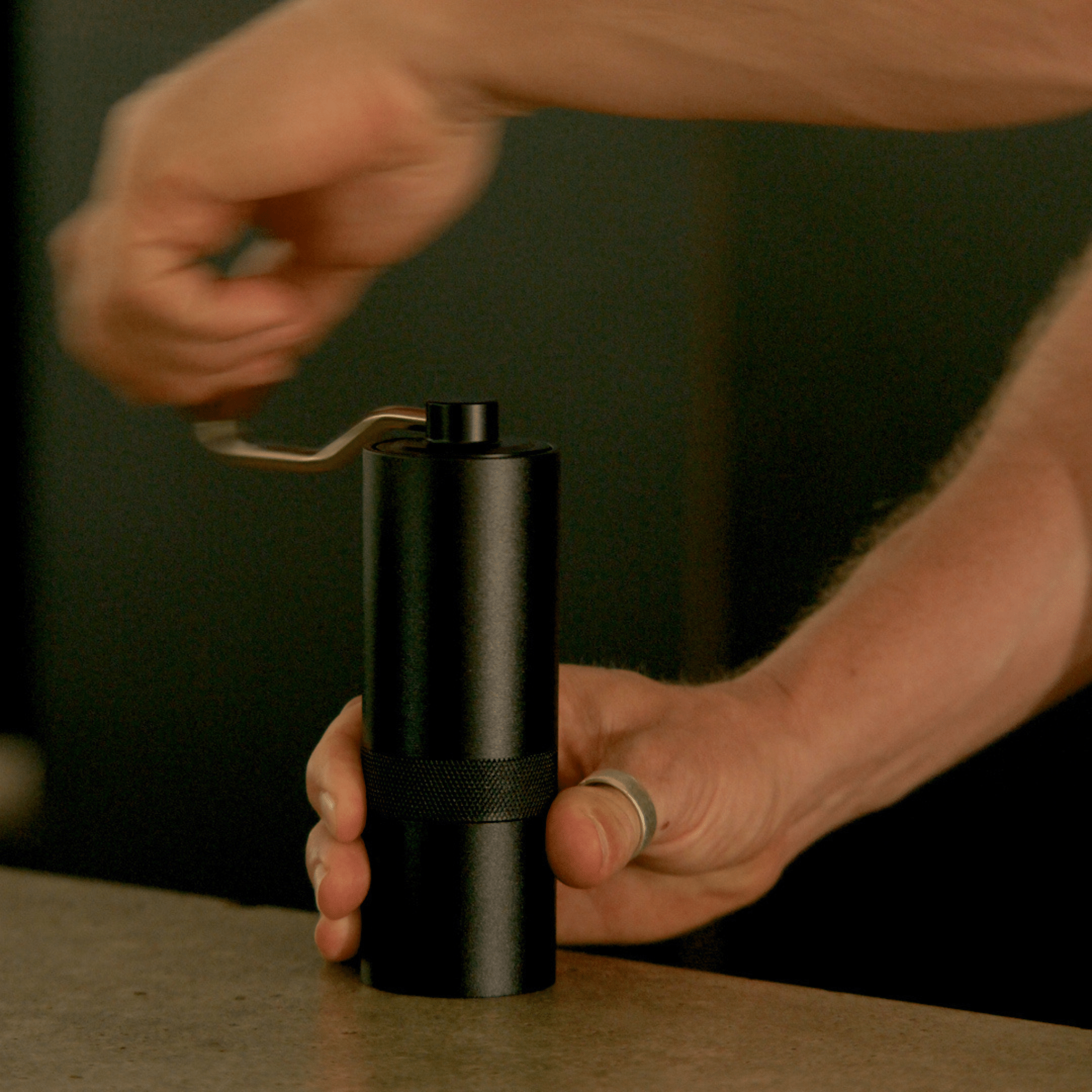 Premium Coffee Grinder — lifestyle shot