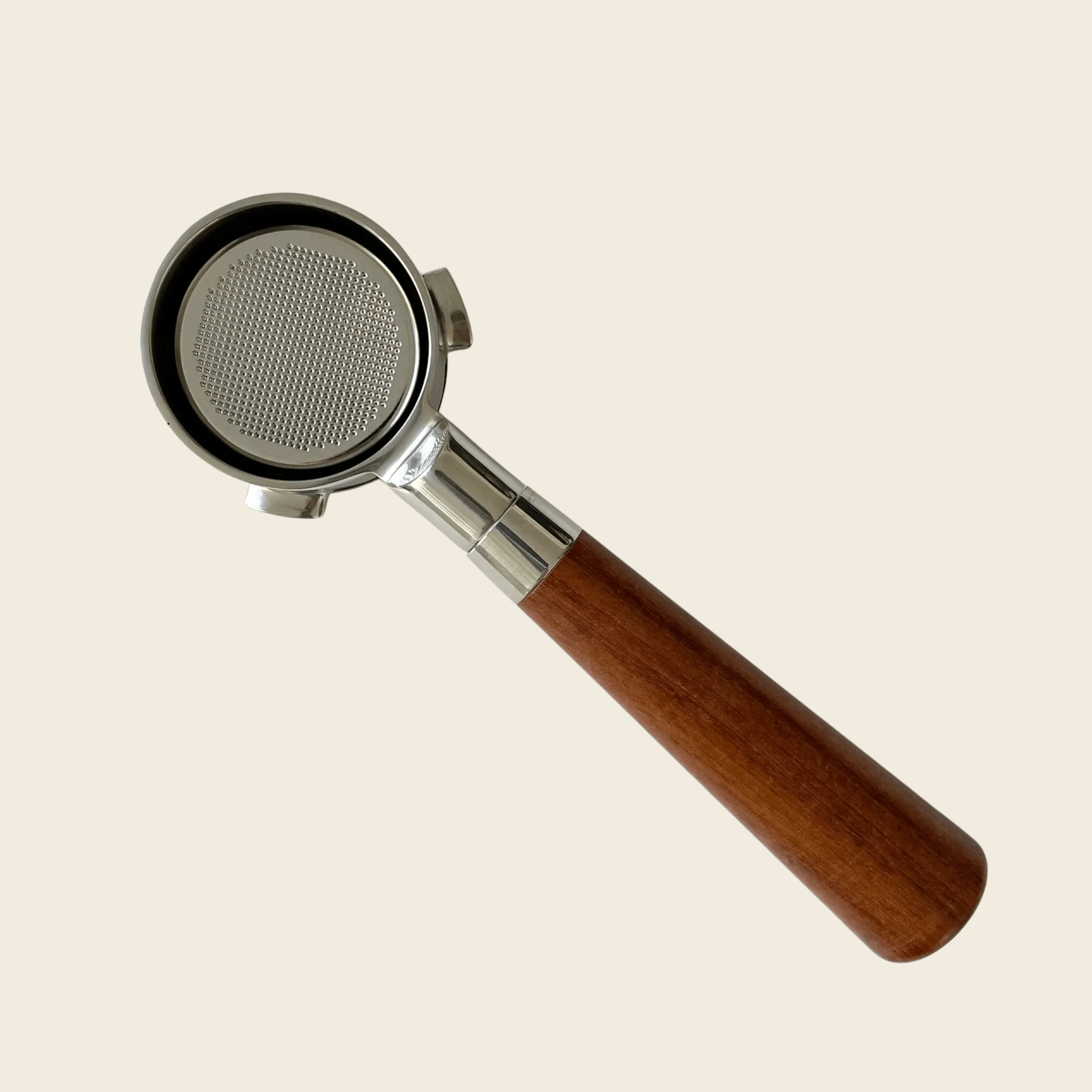 Sage/Breville 54mm - Bottomless Portafilter - Almond Solid Wood — rear view