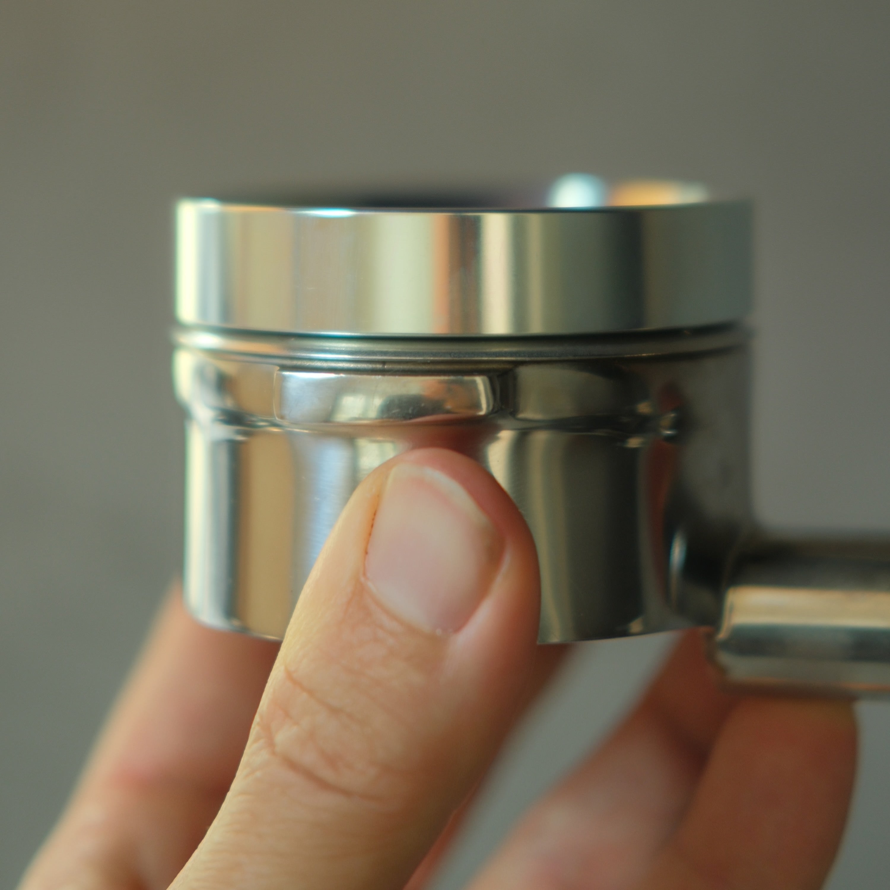 Coffee Dosing Ring - Silver — lifestyle shot