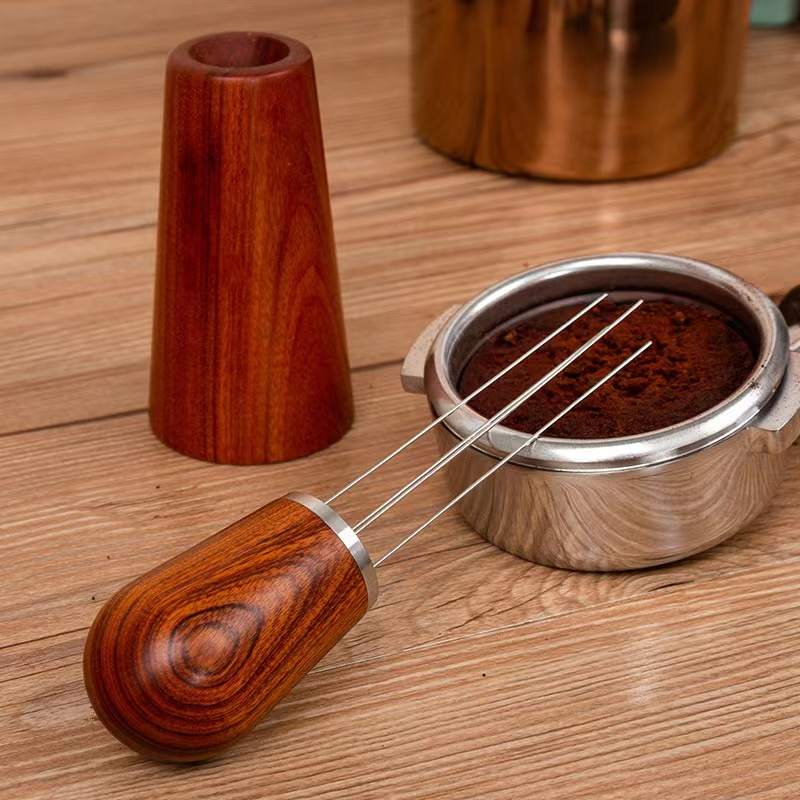 Almond Coffee Distributor Needle With Stand — lifestyle shot
