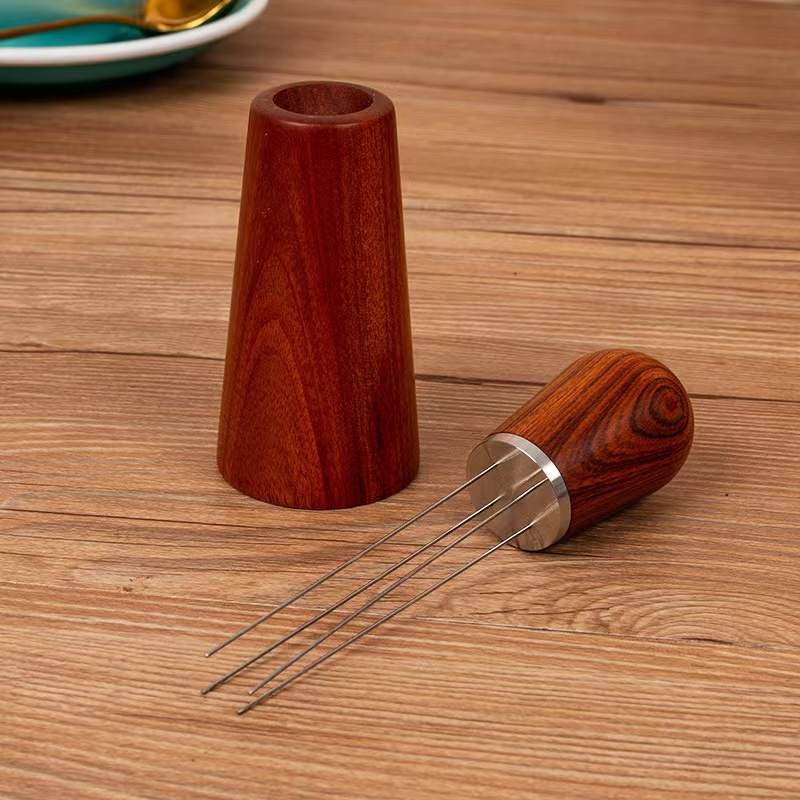 Almond Coffee Distributor Needle With Stand — lifestyle shot