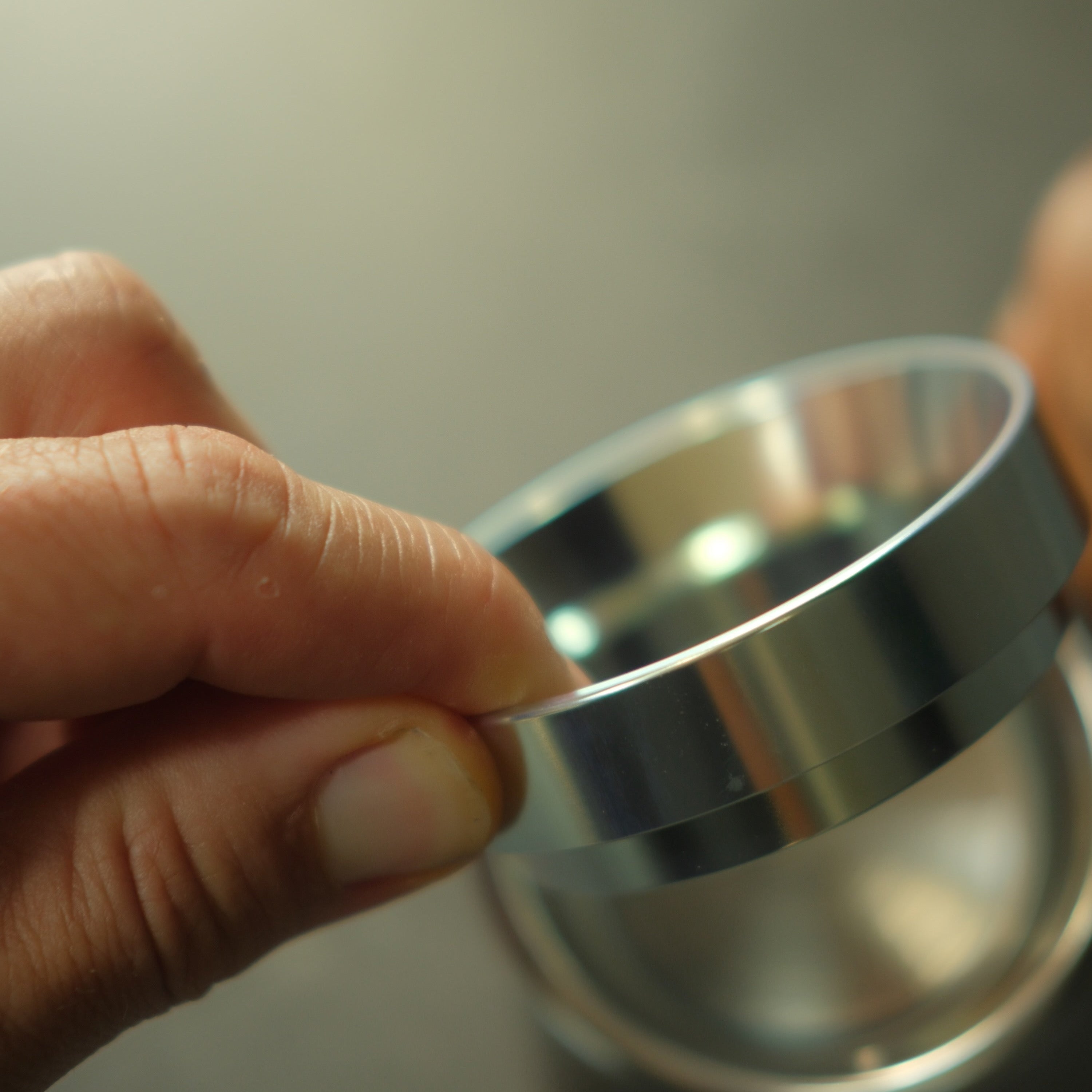 Coffee Dosing Ring - Silver — alternate view