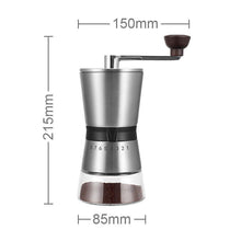 Load image into Gallery viewer, Twist ring showing 8 grind settings on portable hand coffee grinder
